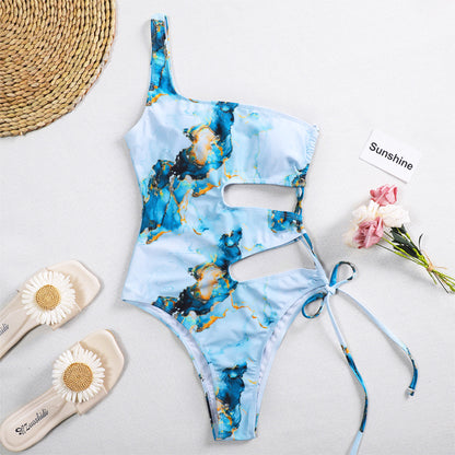 Maillot de Bain Une Pièce Femme – Sexy à Lacets avec Découpes