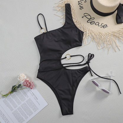 Maillot de Bain Une Pièce Femme – Sexy à Lacets avec Découpes
