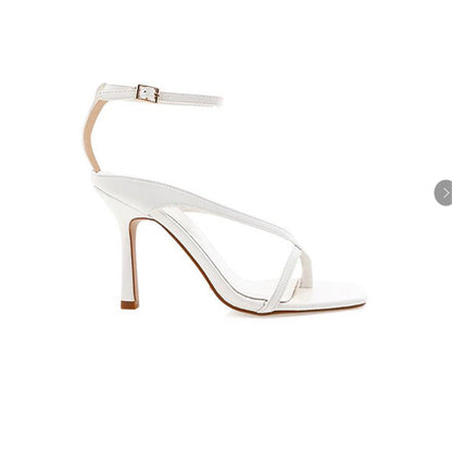 Sandales à Talons Hauts pour Femme à Bout Carré