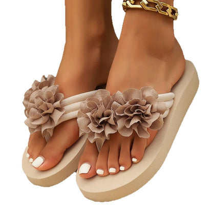 Tongs de Plage – Style Coréen avec Semelle Épaisse Type "Gâteau Éponge