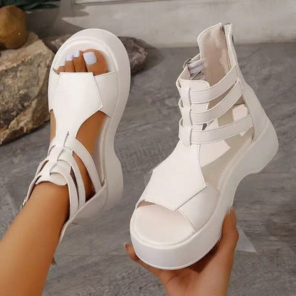 Sandales Romaines – Printemps/Été, Talon Plat, Semelle Plateforme