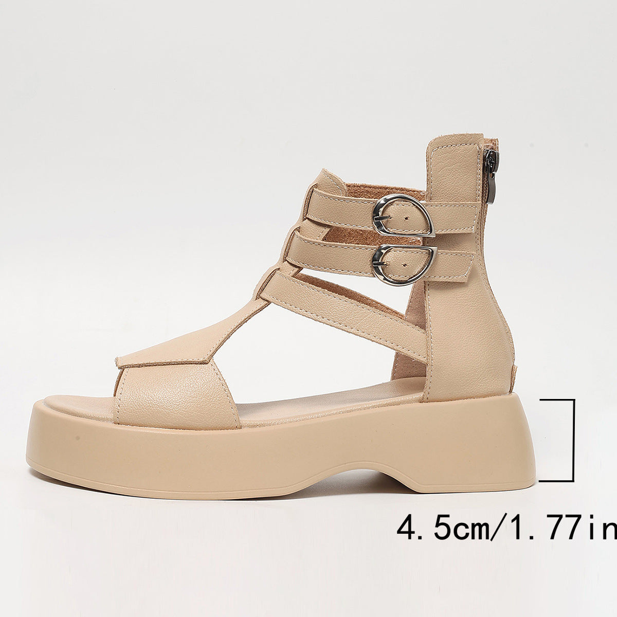 Sandales Romaines – Printemps/Été, Talon Plat, Semelle Plateforme